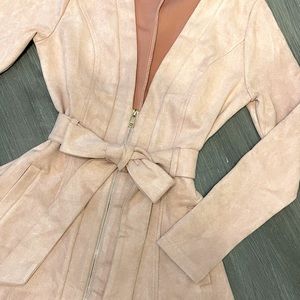 Suede Long Sleeve Dress